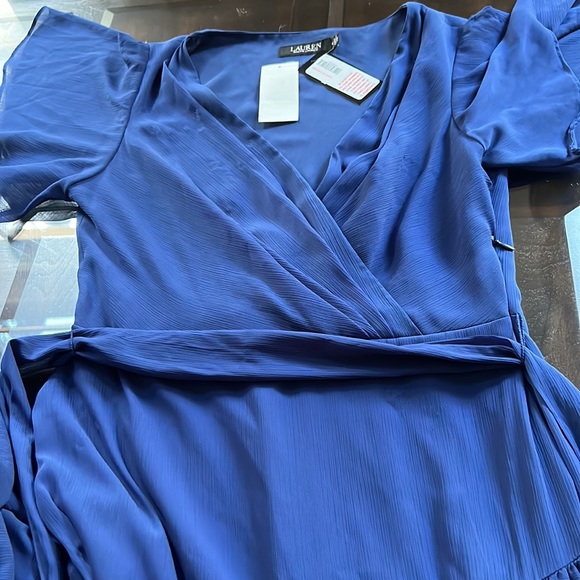 Lauren Ralph Lauren Crinkled Georgette Gown - Picture 11 of 15